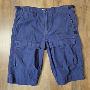 Armani Exchange A|X Men's Navy Blue Cotton 14" Cargo Utility Shorts Size 33